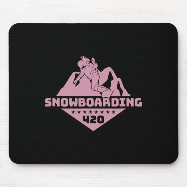 Mousepad E Montanhas Snowboard Snowboard W (Frente)