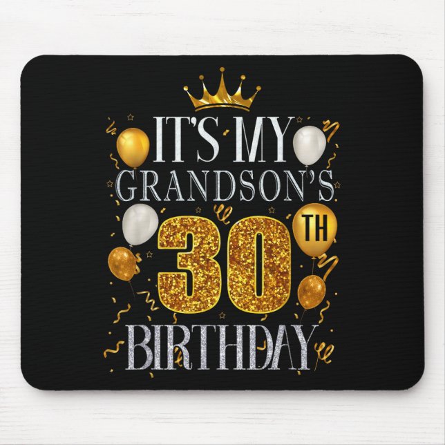 Mousepad É o 30º aniversário do meu neto Feliz aniversário  (Frente)