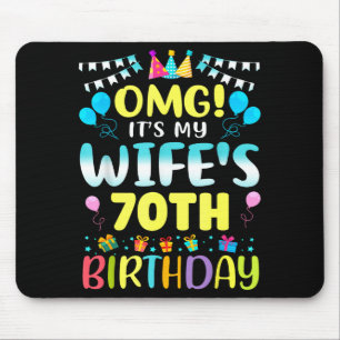 Mousepad É o 70º aniversário da minha esposa, doce 70 anos