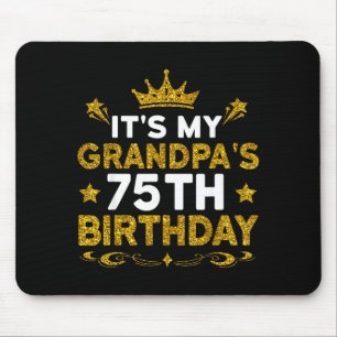 Mousepad É o 75º Aniversário do Meu Avô Feliz Aniversário 7