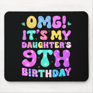 Mousepad É o 9º aniversário da minha filha Flores 9 anos
