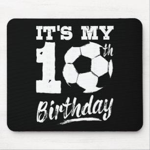 Mousepad É o meu 10º aniversário Jogador de futebol Festa d