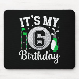 Mousepad É o meu 6º aniversário de golfe Jogador de golfe d