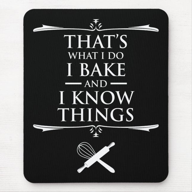 Mousepad É o que faço, Assar e sei de coisas (Frente)