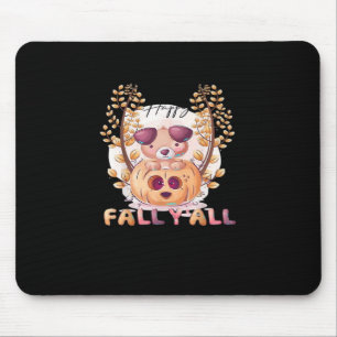 Mousepad É Outono Galera Abóbora Halloween Gato Outono