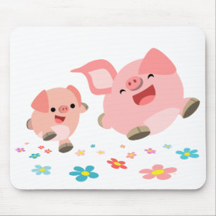 Mousepad É Primavera!-Dois Bons Porcos de Cartoon