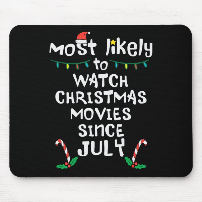 Mousepad É Provável Que Assista Filmes De Natal Julho Da Fa (Frente)
