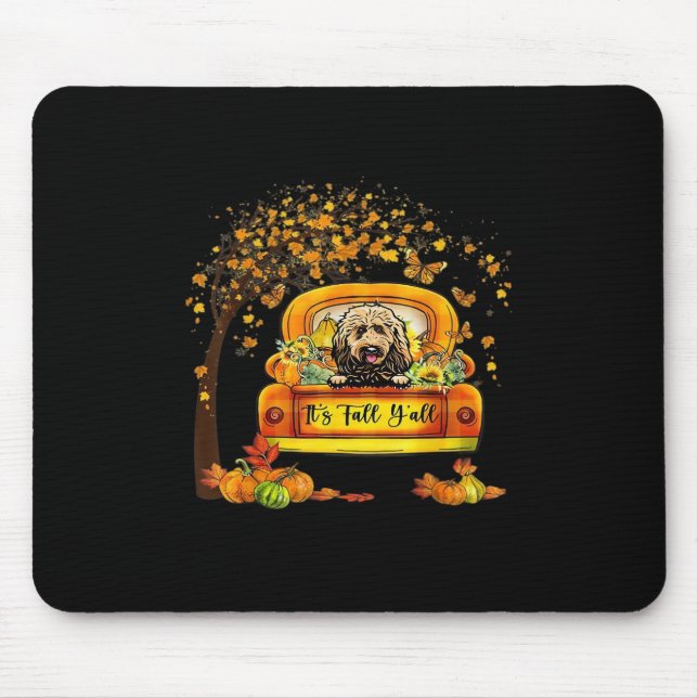 Mousepad É Pumpkin de Goldendoodle e Ação de Graças (Frente)