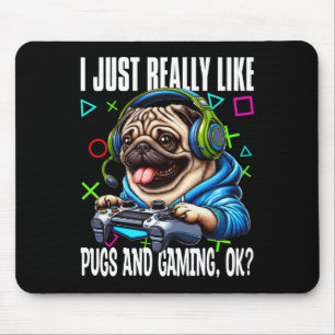 Mousepad É Realmente Como Pugs E Jogos Ok, Video Game Lov