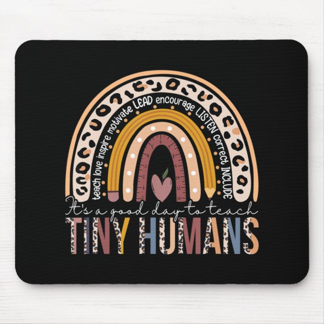 Mousepad É Um Bom Dia Ensinar Um Pequeno Professor Divertid (Frente)