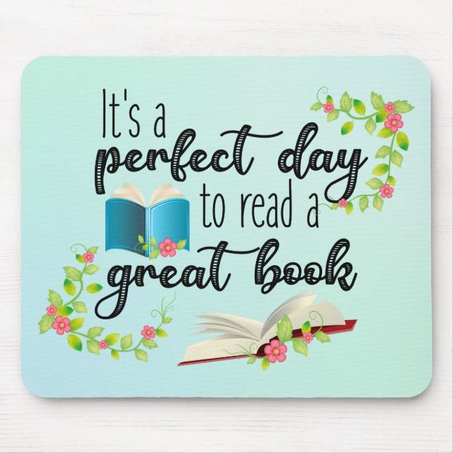 Mousepad É um dia perfeito para ler um livro de Excelentes (Frente)