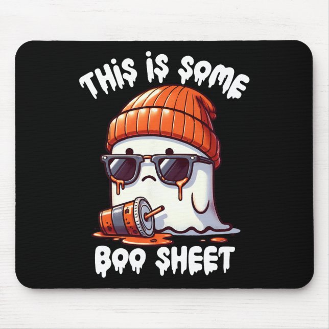 Mousepad É Uma Folha Engraçada Ghost Spooky Season Hallow? (Frente)