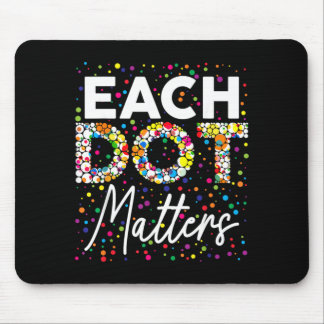 Mousepad Each Dot Matters Polka Dot Lover Happy Dot Day