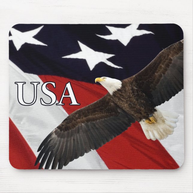 Mousepad Eagle e American Flag EUA (Frente)