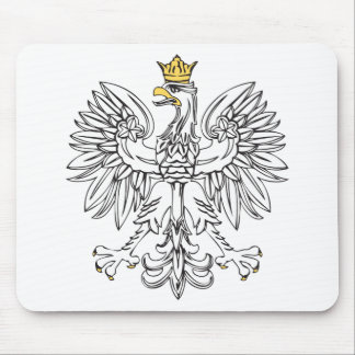 Mousepad Eagle polonês com coroa Dourado