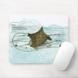 Mousepad Eagle Ray, Ornamentado Pintado Pela Mão Submarino