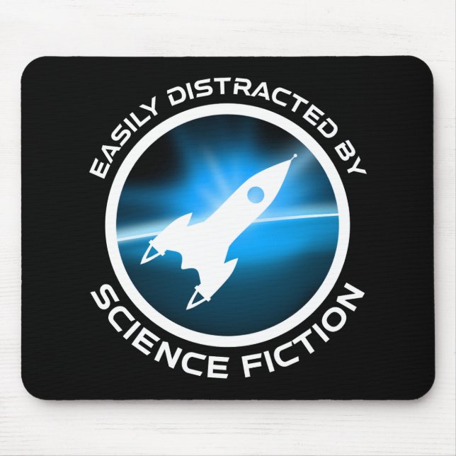 Mousepad Easily Distracted By Science Fiction (Frente)