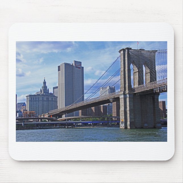 Mousepad East River: Ponte de Brooklyn & construção (Frente)