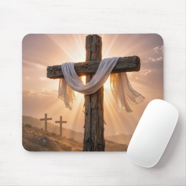 Mousepad Easter Crosses On a Hill (Com mouse)