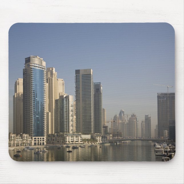 Mousepad EAU, Dubai. Torres Marina com barcos em âncora. (Frente)