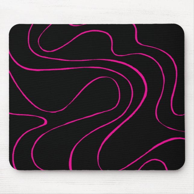 Mousepad Ebb e Fluxo 2 - Magenta e Preto (Frente)