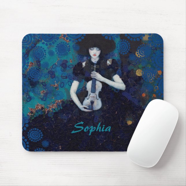 Mousepad Echoes of Silence: A Violin’s Song of Healing (Com mouse)