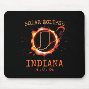 Mousepad Eclipse 2024 Estado de Indiana Totality Usa Path S