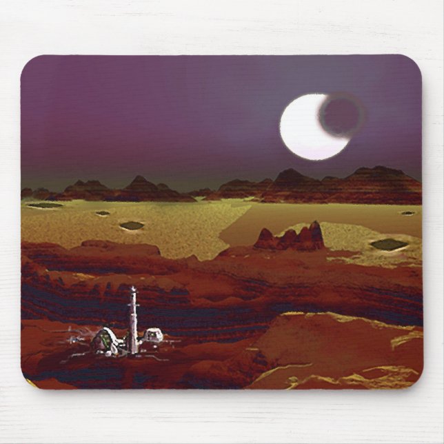 Mousepad Eclipse Acima do Placa de Alienígena do Planeta de (Frente)