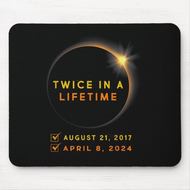 Mousepad Eclipse Camisa Duas Vezes Na Vida 2024 Eclipse Sol (Frente)