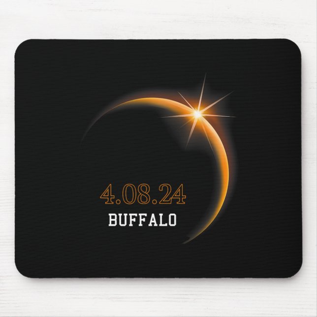 Mousepad Eclipse Solar 2024 Buffalo Totality Primavera 4.08 (Frente)