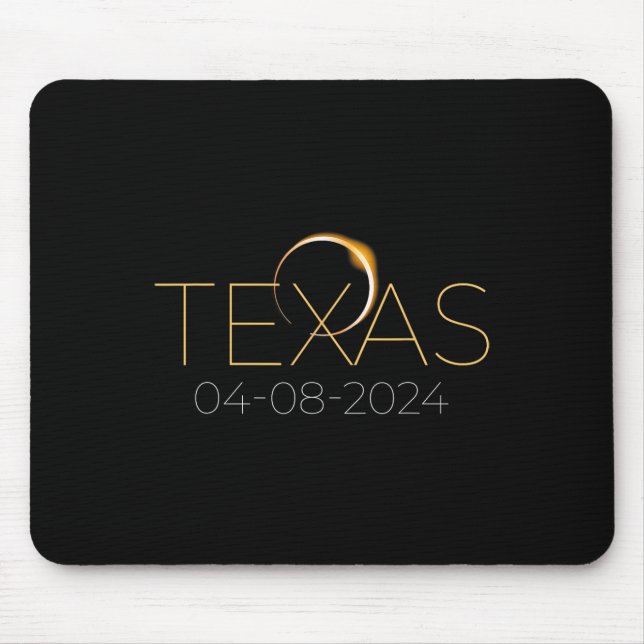 Mousepad Eclipse Solar 2024 Estado do Texas Total Eclipse S (Frente)