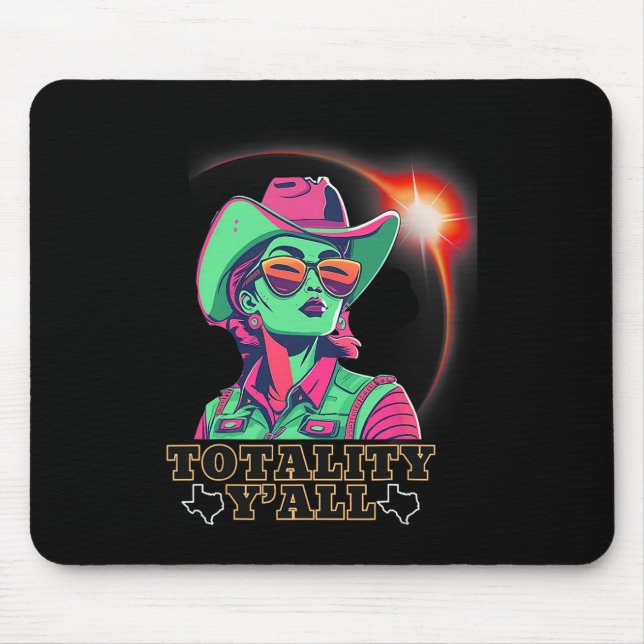Mousepad Eclipse Solar 2024 Para Texas 08 24 Totalidade Y'a (Frente)