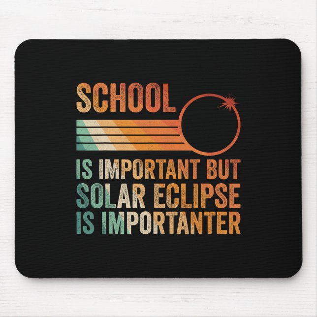 Mousepad Eclipse Solar 2024 Shirt School Eclipse I (Frente)