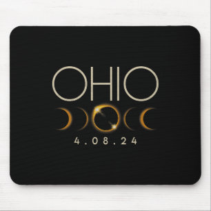 Mousepad Eclipse Solar 2024 State Ohio Total Eclipse Solar