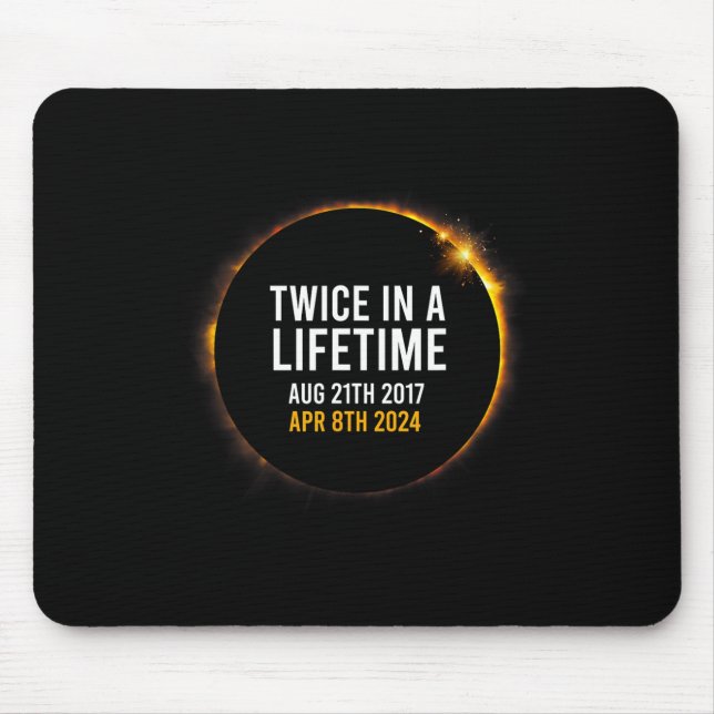 Mousepad Eclipse Solar Abr 8 2024 Totalidade Duas Vezes Em  (Frente)