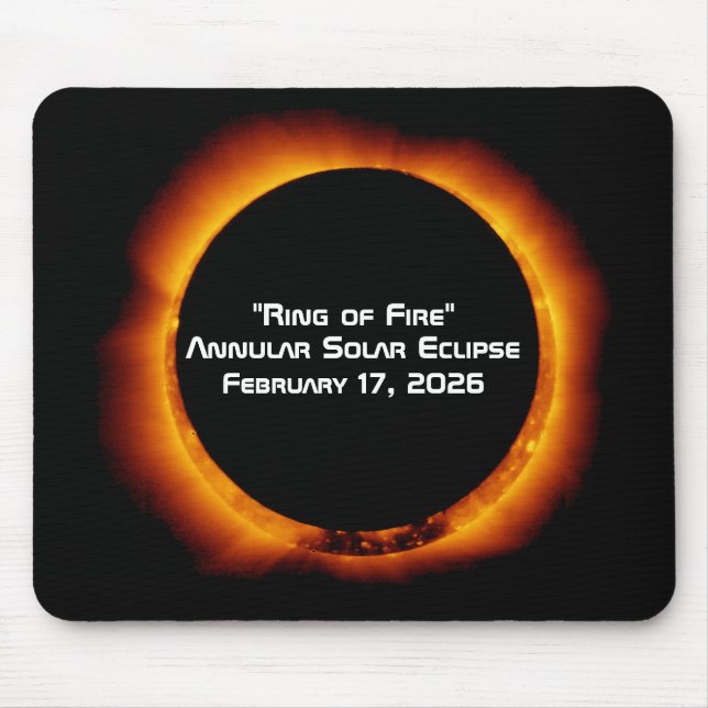 Mousepad Eclipse Solar Anelar de 2026 (Frente)