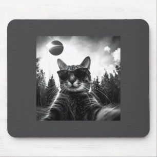 Mousepad Eclipse Solar do Gato 2024 Engraçado Totalidade Me