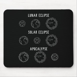 Mousepad Eclipse Solar Lunar Apocalypse Astronomy Nerd Scie