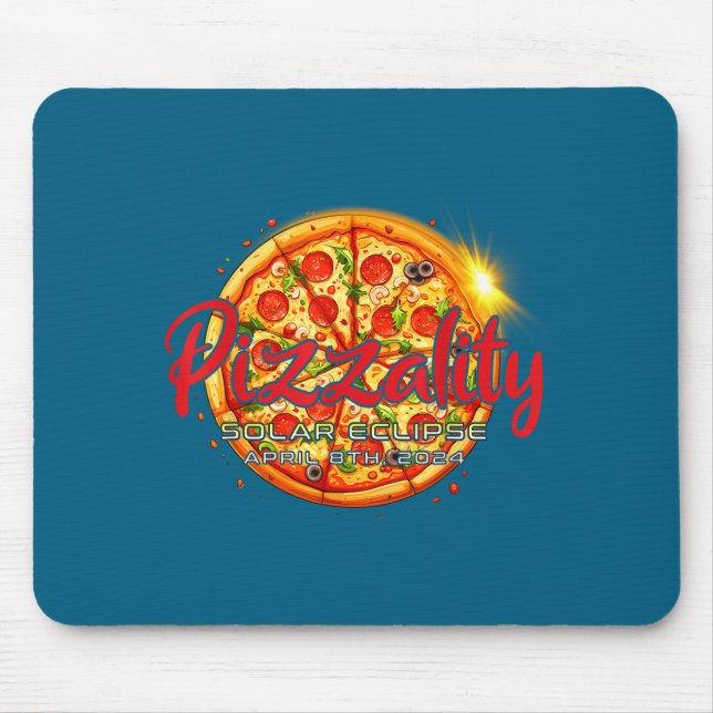 Mousepad Eclipse Solar Pizzalidade Eclipse Ilustração de Pi (Frente)