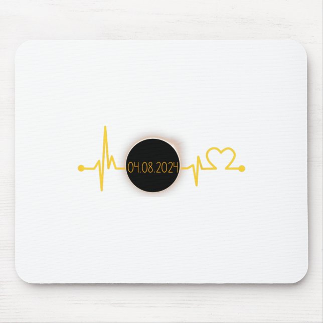 Mousepad Eclipse Solar Pulso Cardíaco Total Eclipse Solar A (Frente)