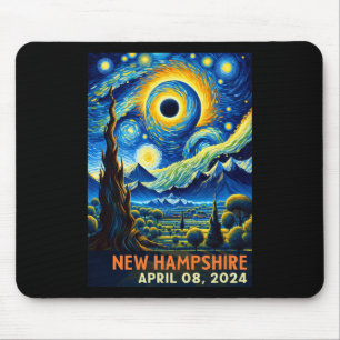 Mousepad Eclipse Solar Total 2024 New Hampshire Starry Nigh