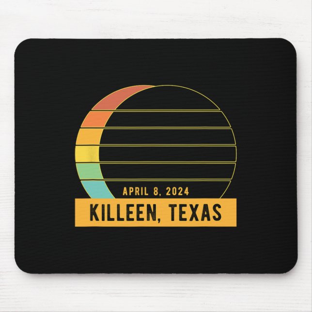 Mousepad Eclipse Solar Total De 2024 Em Killeen Texas (Frente)