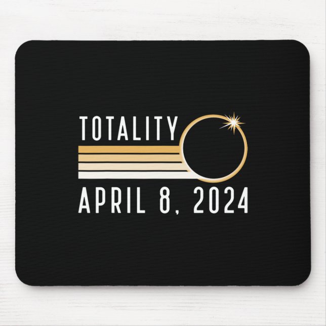 Mousepad Eclipse Solar Total de 8 de Abril de 2024 Eclipse  (Frente)