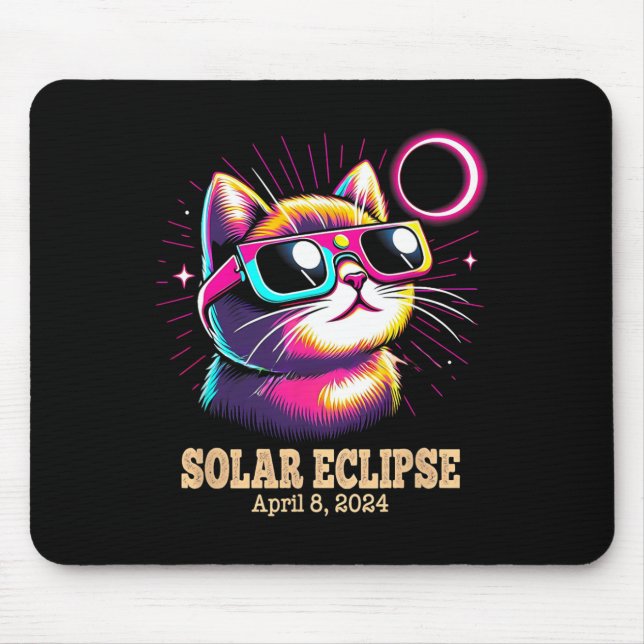 Mousepad Eclipse Solar Total do Gato 8 de abril (Frente)