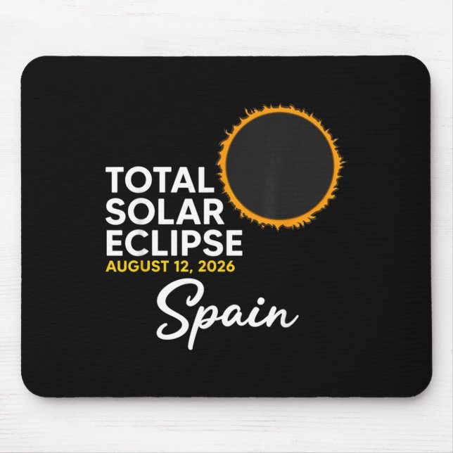 Mousepad Eclipse Solar Total na Espanha em 12 de agosto de  (Frente)