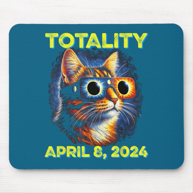 Mousepad Eclipse Solar Totalidade do Gato 2024 Sungles Engr (Frente)