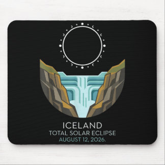 Mousepad Eclipse Total do Sol na Islândia 2026 Evento Celes