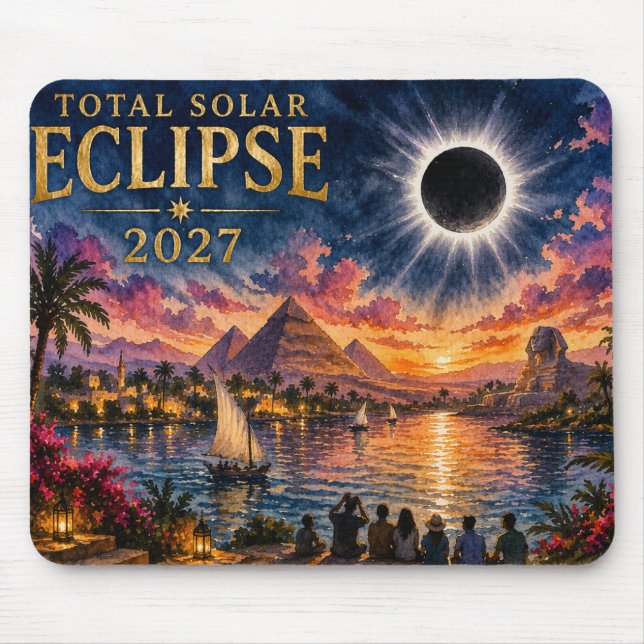 Mousepad Eclipse Total Solar 2027 Egito (Frente)