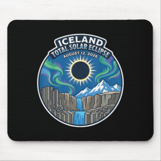 Mousepad Eclipse Total Solar Islândia 2026 Aurora Boreal
