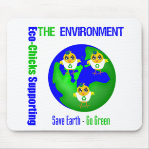 Mousepad Eco-Pintinhos que apoiam o ambiente